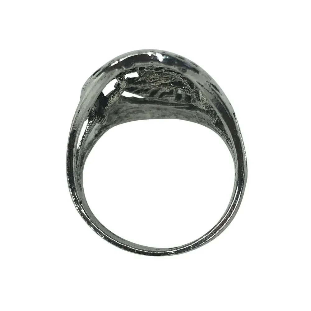 Long Boho Silver Ring - Size 10